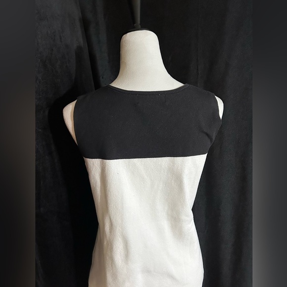Nouveaux Black and White knit top with squared off neckline - Picture 4 of 8